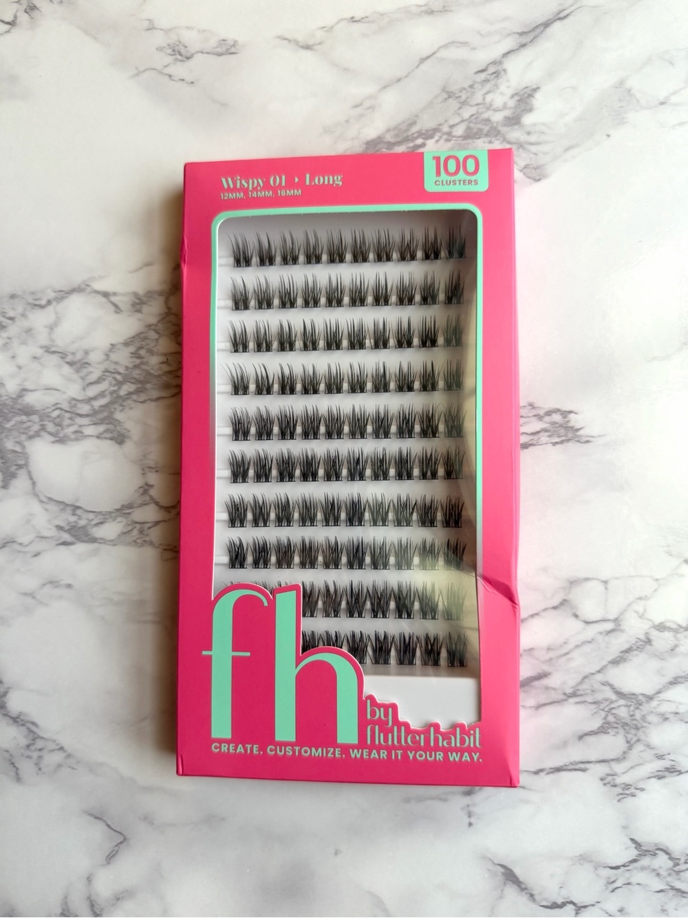 FlutterHabit Wispy 01 Long Lash Clusters